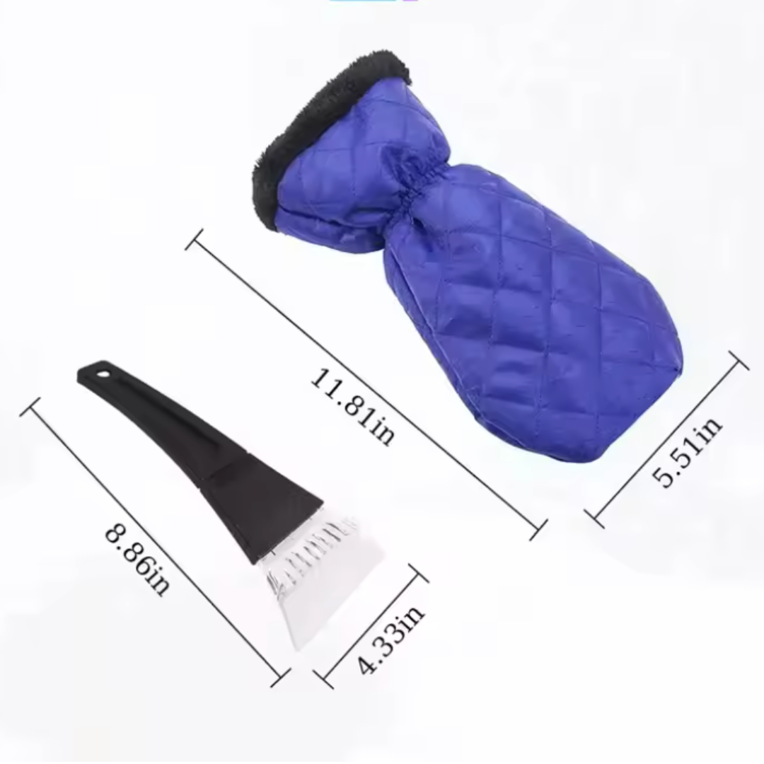 Isskrapa med fodrad handske