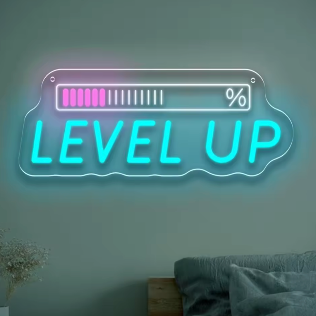 LED-skylt “Level Up”